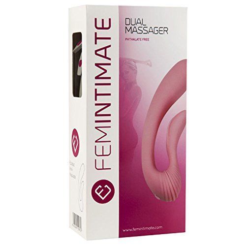 Вибратор Femintimate Dual Massager вагинально-клиторальный с чехлом для храненя, 2 мотора реальная фотография