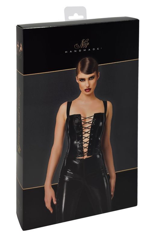 Корсет Noir Handmade F379 Dominae Frontbind PVC Corset Top S жива фотографія