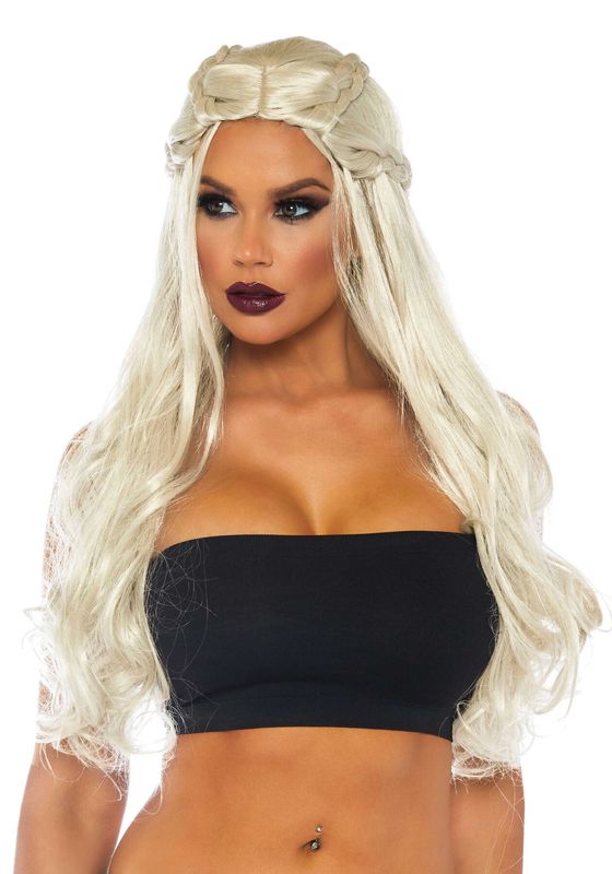 Парик Дейенерис Таргариен Leg Avenue Braided long wavy wig Blond, платиновый, длина 81 см реальная фотография