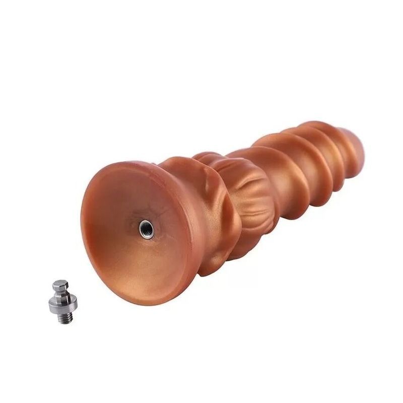 Фаллоимитатор для секс-машин Hismith Spiral Grain Silicone Dildo Monster Series, спиральный рельеф