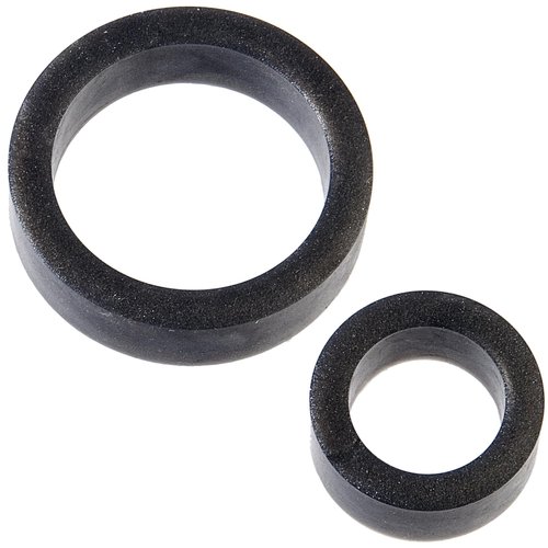 Набір ерекційних кілець Doc Johnson Platinum Premium Silicone — The C-Rings — Charcoal жива фотографія