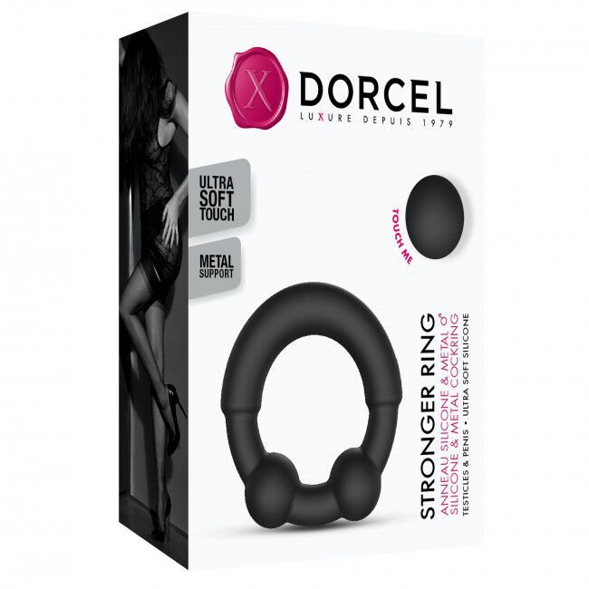 Эрекционное кольцо с металлическими вставками Dorcel STRONGER RING реальная фотография