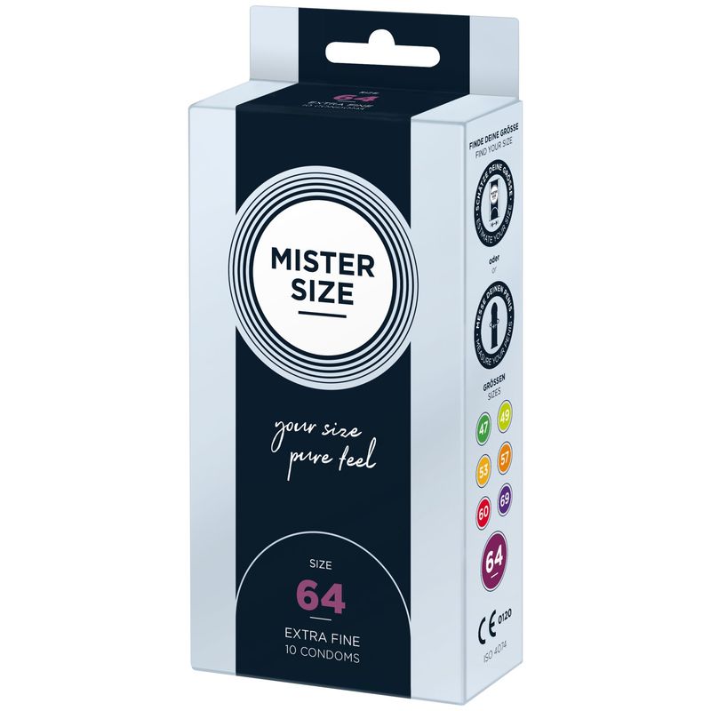 Презервативы Mister Size - pure feel - 64 (10 condoms), толщина 0,05 мм реальная фотография