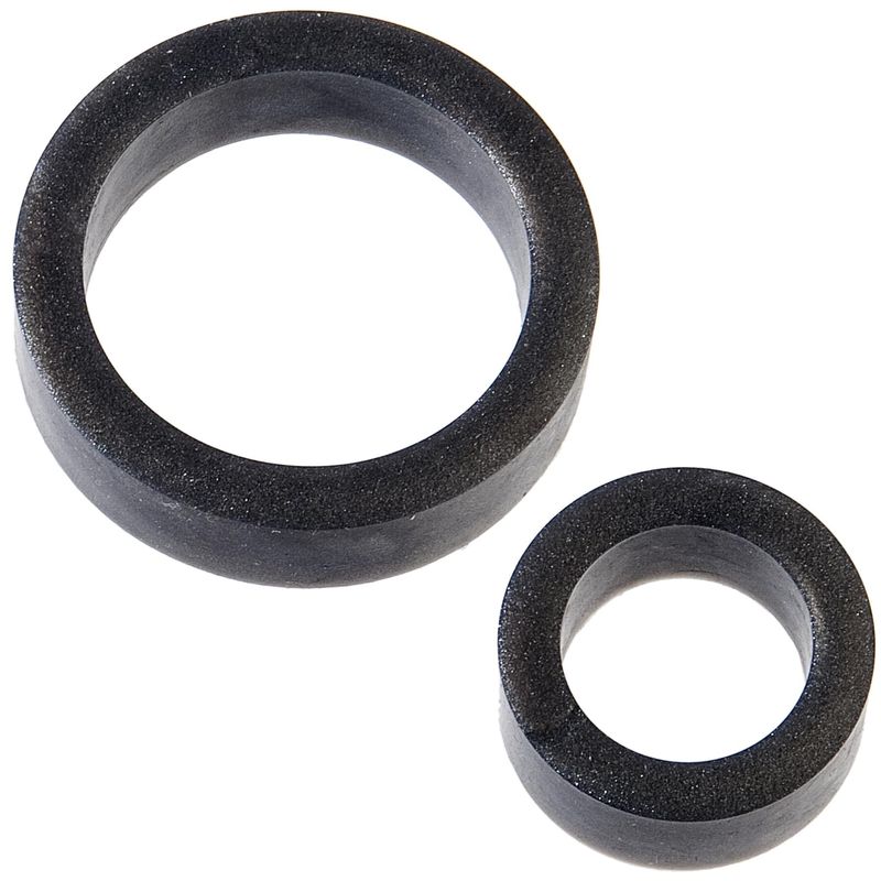 Набор эрекционных колец Doc Johnson Platinum Premium Silicone - The C-Rings - Charcoal реальная фотография