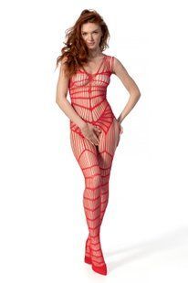 Бодистокинг Passion BS102 One Size, red реальная фотография