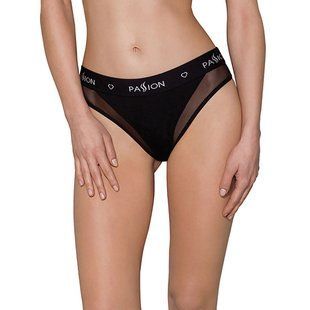 Трусики з прозорою вставкою Passion PS002 PANTIES XL, black жива фотографія