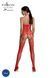 Бодистокинг Passion ECO BS002 red, с доступом, имитация подвязок, абстрактный рисунок