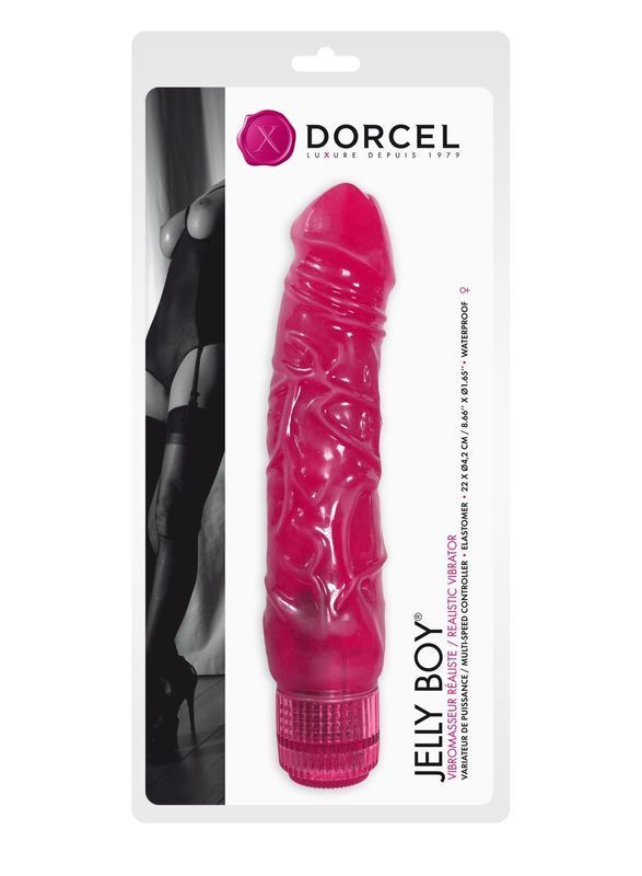 Фалоімітатор вібратор Dorcel Jelly Boy, діаметр 4,2см ТПЕ, плавне регулювання потужності вібрації жива фотографія