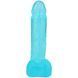 Фалоімітатор Doc Johnson Crystal Jellies - 8 Inch Realistic Cock with Balls- Teal