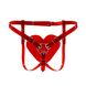 Трусики Сердце для страпона Feral Feelings - Hearts Strap-on Belt Red Trasparent