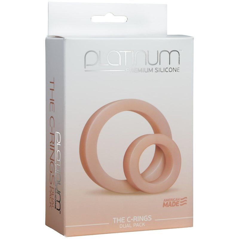 Набор эрекционных колец Doc Johnson Platinum Premium Silicone - The C-Rings - White реальная фотография