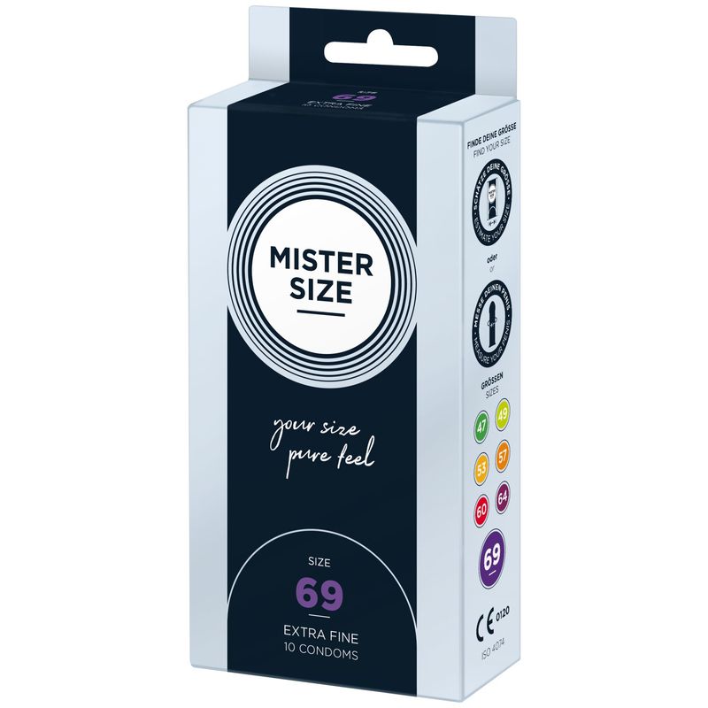 Презервативи Mister Size - pure feel - 69 (10 condoms), товщина 0,05 мм жива фотографія