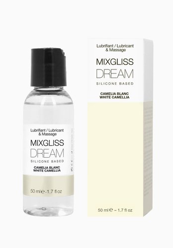 Лубрикант на силіконовій основі MixGliss DREAM - CAMELIA BLANC (50 мл) з ароматом білої камелії жива фотографія