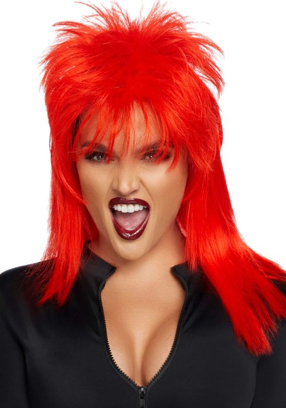 Перука рок-зірки Leg Avenue Unisex rockstar wig Red, унісекс, 53 см жива фотографія