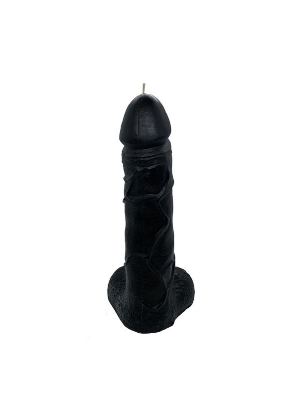 Свічка у вигляді члена Чистий Кайф Black size L, для збуджувальної атмосфери жива фотографія