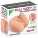 Мастурбатор-півторс з вібрацією Real Body Real Vicky вагіна та анус, 22х19 см