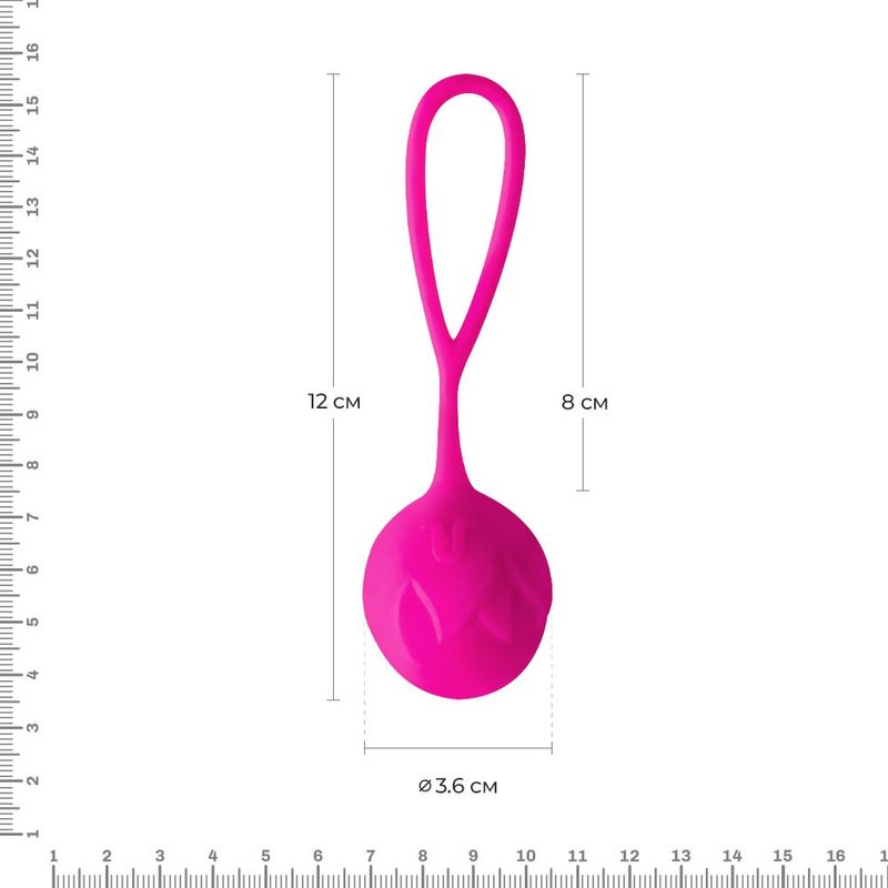 Вагинальные шарики Adrien Lastic Geisha Lastic Balls Mía Magenta (L), диаметр 4 см, масса 42 г реальная фотография