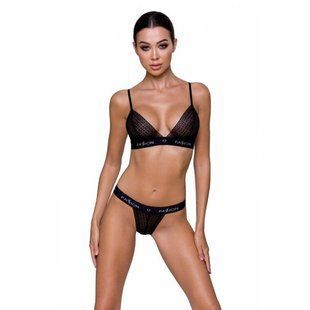 Комплект білизни Passion Exclusive GLAMISS SET S/M, black жива фотографія
