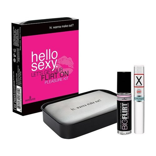Подарочный набор для флирта Sensuva Hello Sexy (стимулирующий бальзам для губ и феромоны) реальная фотография
