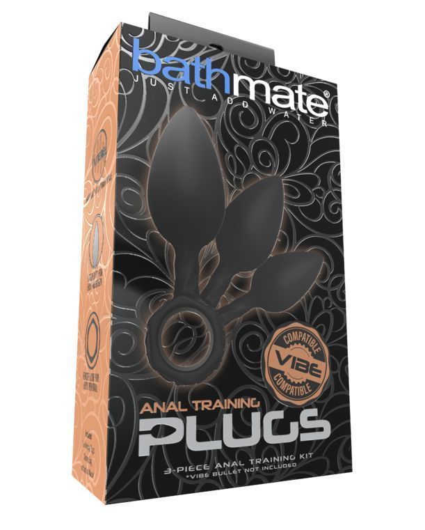 Набор анальных пробок Bathmate Anal Training Plugs, диаметр 2,5см - 3,1см - 3,8см реальная фотография