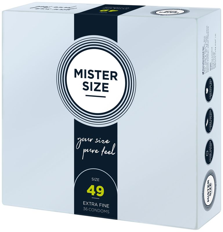 Презервативы Mister Size - pure feel - 49 (36 condoms), толщина 0,05 мм реальная фотография