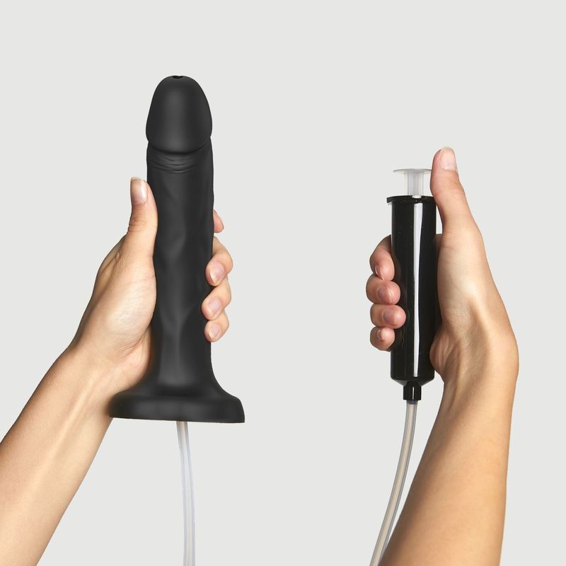 Кончающий фаллоимитатор Strap-On-Me SQUIRTING CUM DILDO REALISTIC Black L реальная фотография