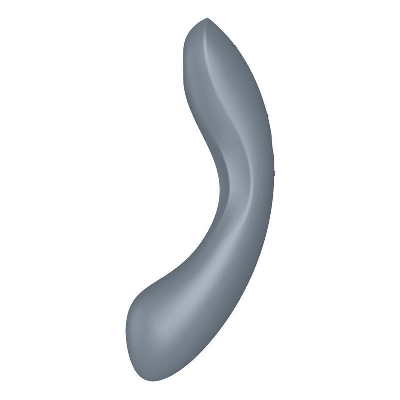 Вакуумный стимулятор с вибрацией Satisfyer Curvy Trinity 1 Bluegrey, игрушка 3в1 реальная фотография