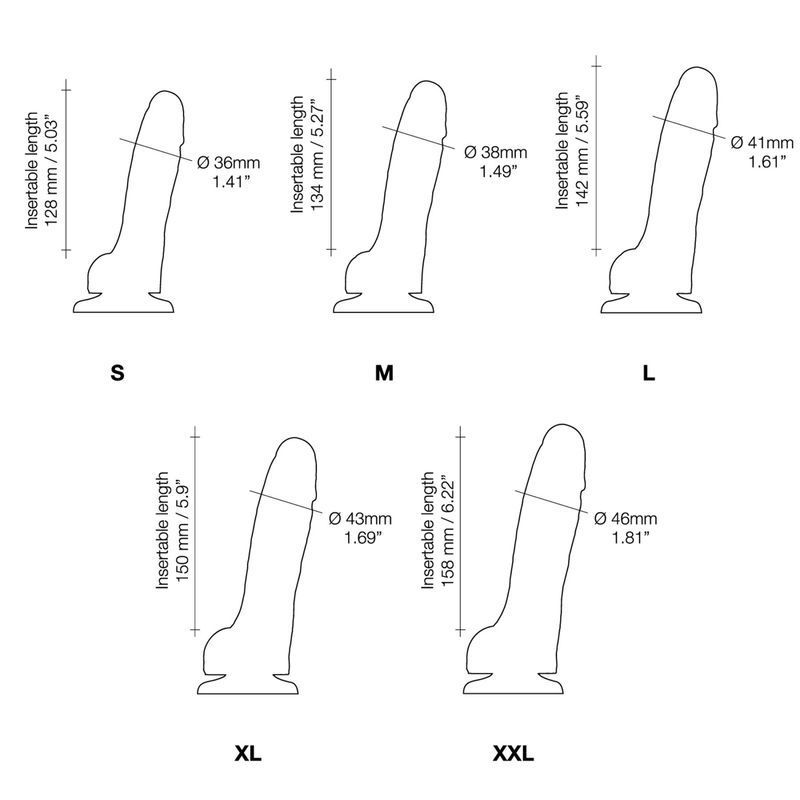 Реалістичний фалоімітатор Strap-On-Me Sliding Skin Realistic Dildo Vanille XXL, ефект рухливої шкіри жива фотографія