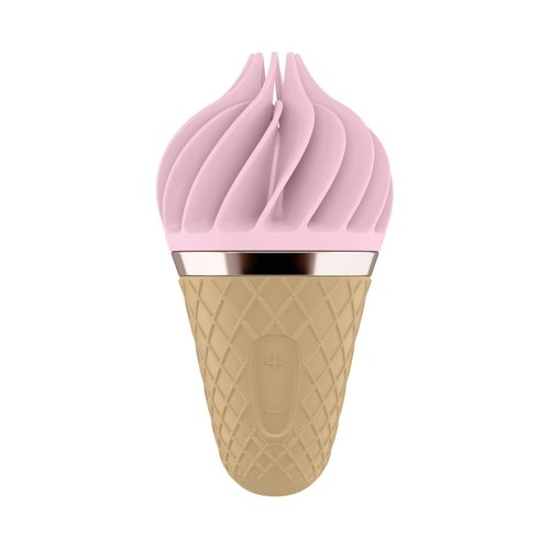 Морозиво-спінатор Satisfyer Lay-On - Sweet Treat Pink/Brown, 10 режимів роботи, водонепроникний жива фотографія