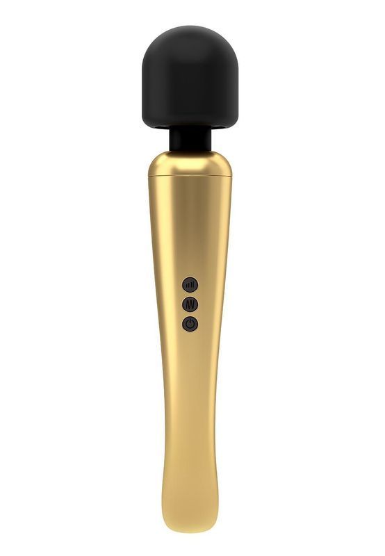 Потужний вібромасажер Dorcel Megawand Gold який перезаряджається, 160 режимів жива фотографія