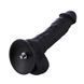 Фаллоимитатор для секс-машин Hismith 8.3&Prime; Silicone Dildo Black, система KlicLok, гибкий стержень