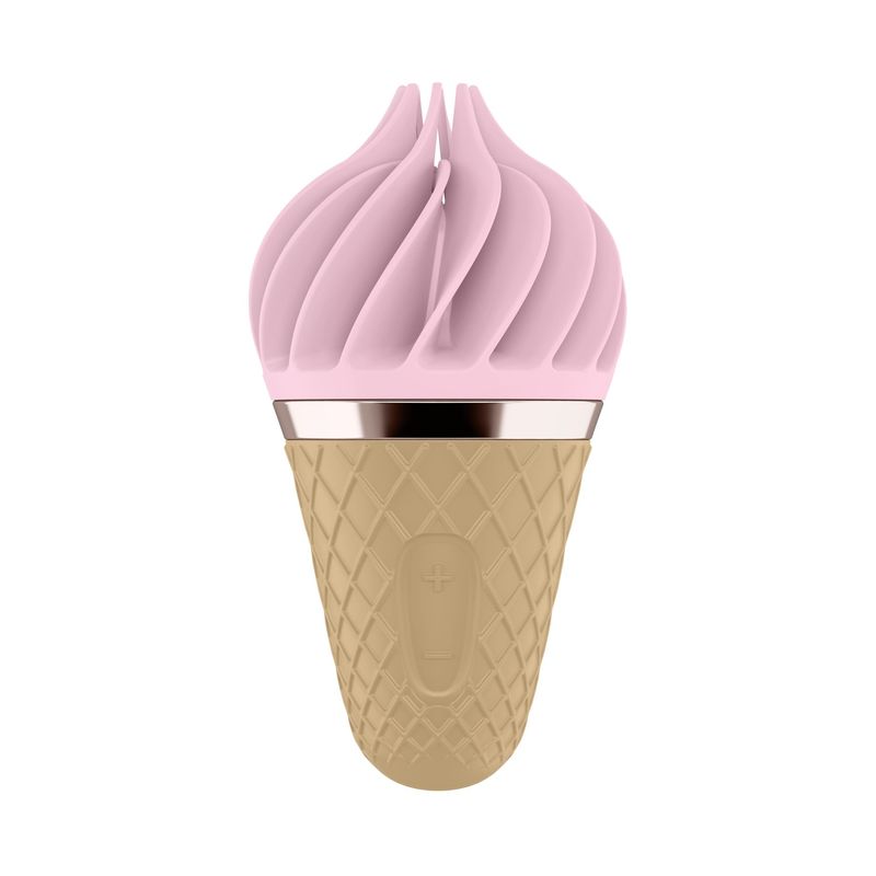 Морозиво-спінатор Satisfyer Lay-On - Sweet Treat Pink/Brown, 10 режимів роботи, водонепроникний жива фотографія