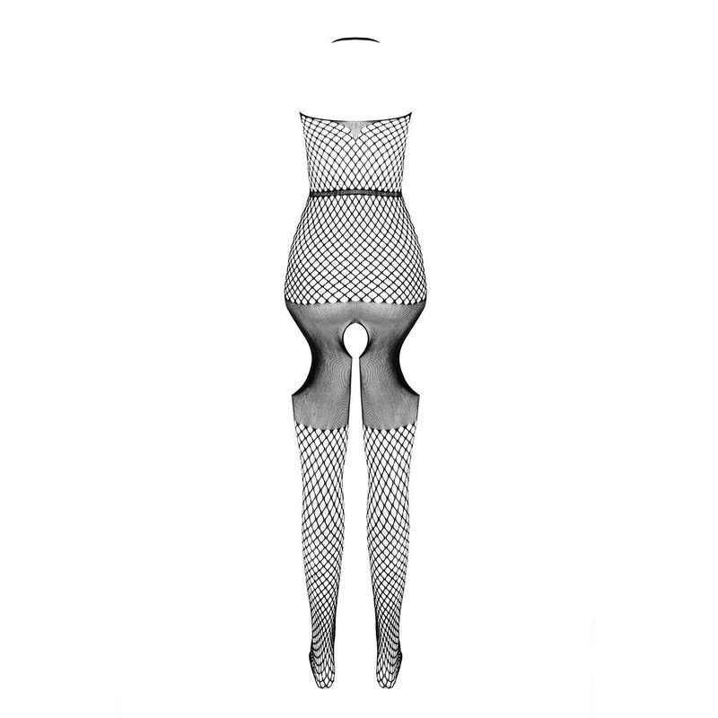 Бодістокінг з імітацією панчох Passion BS079 black жива фотографія