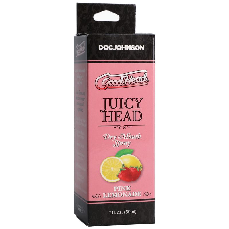 Зволожувальний спрей оральний Doc Johnson GoodHead – Juicy Head Dry Mouth Spray – Pink Lemonade 59мл жива фотографія