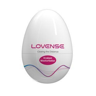 Мастурбатор-яйце Lovense Kraken masturbator egg, текстура-сюрприз жива фотографія