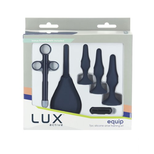 Набір анальних іграшок для новачків Lux Active – Equip – Silicone Anal Training Kit жива фотографія