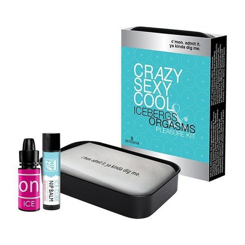 Подарочный набор Sensuva Crazy Sexy Cool: жидкий вибратор и бальзам для сосков охлаждающие реальная фотография