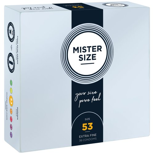 Презервативы Mister Size - pure feel - 53 (36 condoms), толщина 0,05 мм реальная фотография