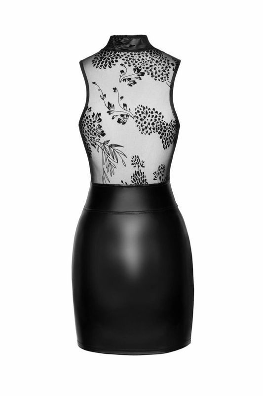 Сукня Noir Handmade F241 Short dress with powerwetlook skirt and tulle top, S жива фотографія