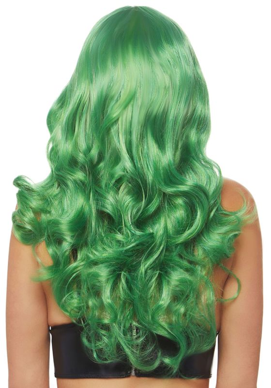 Волнистый парик Leg Avenue Misfit Long Wavy Wig Green, длинный, реалистичный вид, 61 см реальная фотография