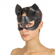 Преміум маска кішечки LOVECRAFT, натуральна шкіра, чорна, подарункова упаковка