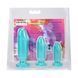 Набор анальных пробок Doc Johnson Crystal Jellies - Anal Starter Kit- Teal