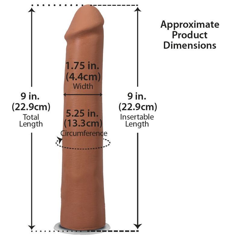 Фаллоимитатор Doc Johnson The Realistic Cock ULTRASKYN - 9 Inch Caramel реальная фотография