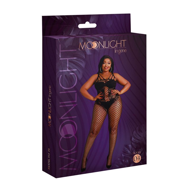 Бодістокінг Moonlight Plus Model 04 XL-XXXL Black, з доступом жива фотографія