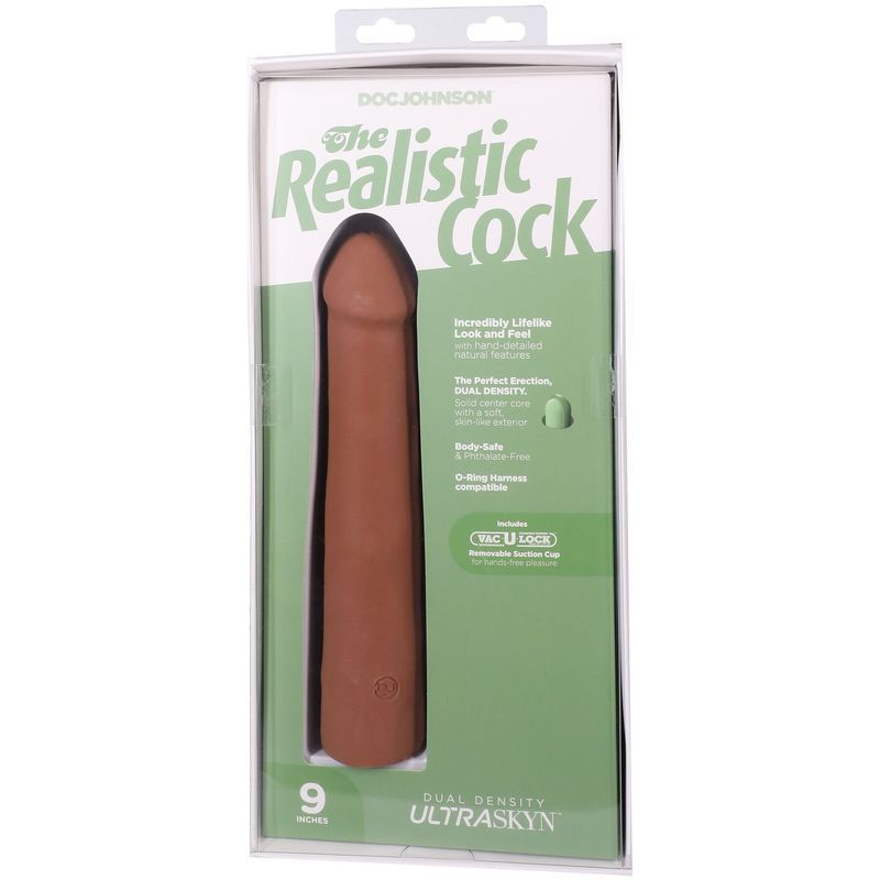 Фаллоимитатор Doc Johnson The Realistic Cock ULTRASKYN - 9 Inch Caramel реальная фотография