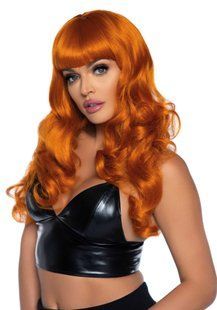 Волнистый парик Leg Avenue Misfit Long Wavy Wig Ginger, длинный, реалистичный вид, 61 см реальная фотография
