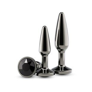 Набір анальних пробок NS Novelties Rear Assets - Tapered Trainer Kit - Gunmetal - Black