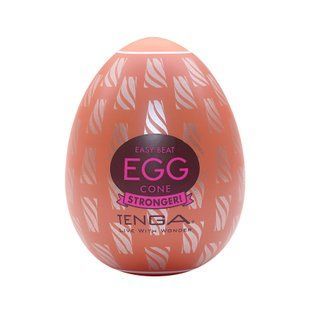 Мастурбатор-яйце Tenga Egg Cone, щільний TPE, пробник лубриканту 5 мл жива фотографія