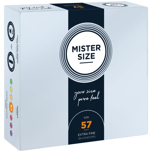 Презервативи Mister Size - pure feel - 57 (36 condoms), товщина 0,05 мм жива фотографія