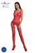 Бодистокинг Passion ECO BS005 red, плотный, открытый доступ, имитация подвязок